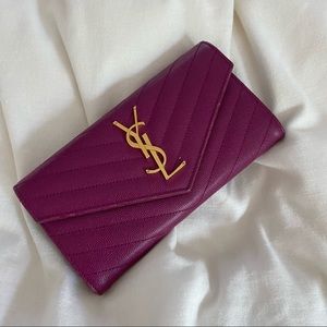 YSL Monogram Large Flap Wallet